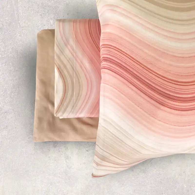 Completo lenzuola in cotone Bassetti Rippling P1 onde rosa