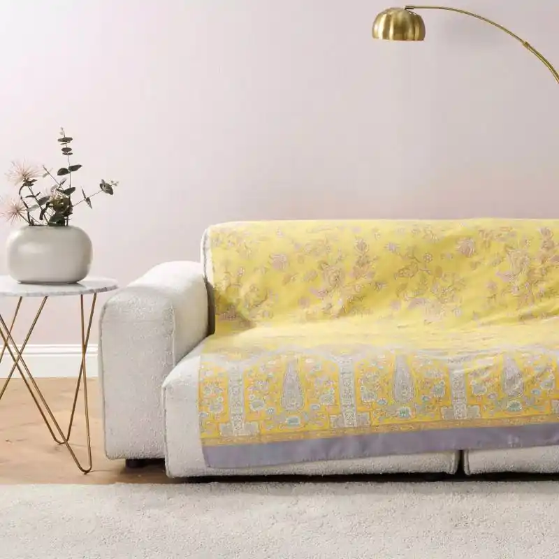 Bassetti Granfoulard Telo arredo Indian Roses Y1 fantasia cachemire giallo