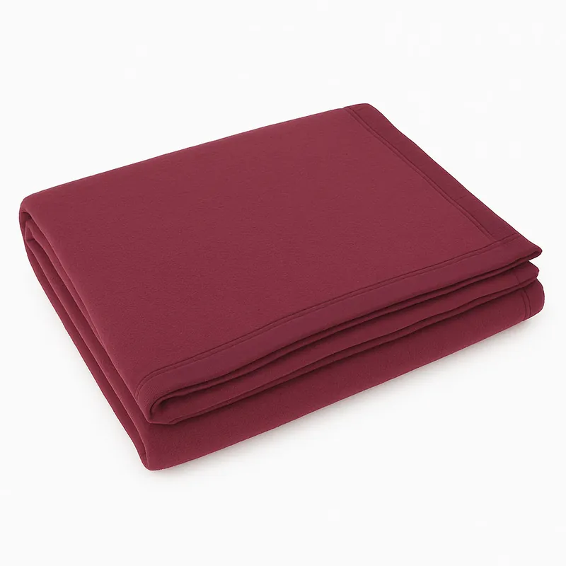 SOMMA Coperta Lana Vergine Singola Daisy Bordeaux 160x210