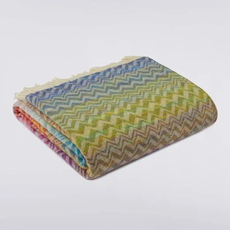 Plaid Missoni Home con frange 130x190 cm BASTIEN 100 zig-zag
