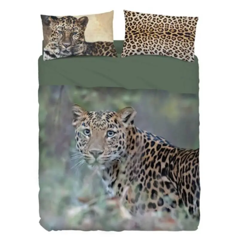 Bassetti completo lenzuola-copriletto LEOPARD in puro cotone