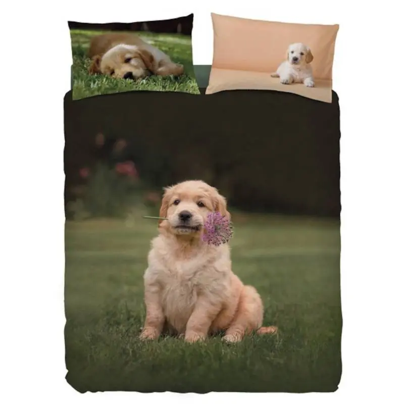 Bassetti Copripiumino completo PONGO Golden Retriver in puro cotone