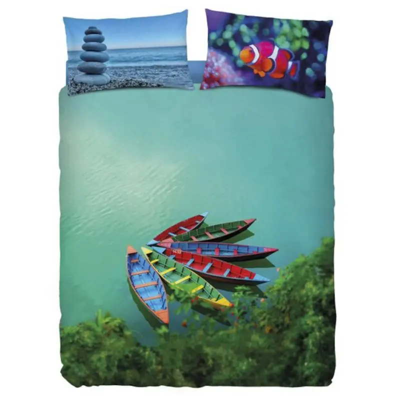 Bassetti Copripiumino completo 5 Boats in cotone fantasia marina