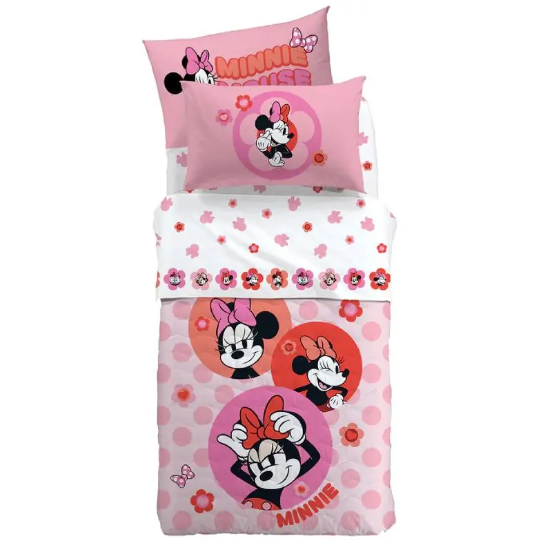Lenzuola Caleffi completo singolo Disney MINNIE Flowers