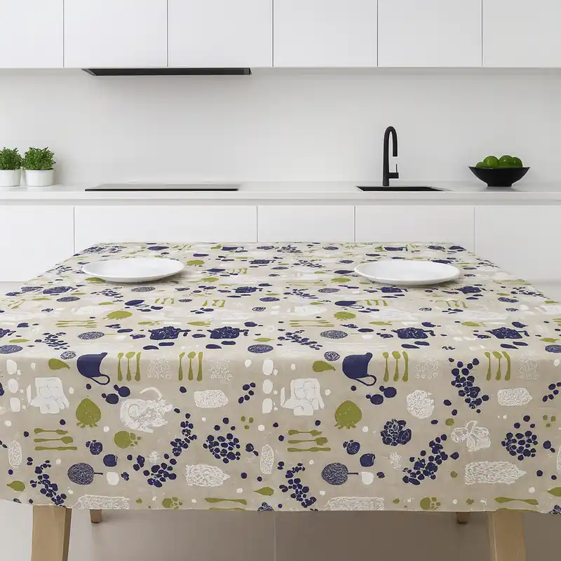 Servizio da tavola MAXI 24 posti Kitchen blu 140x450 con tovaglioli