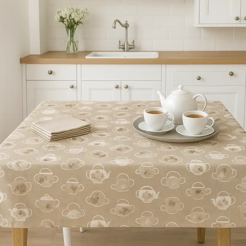 Servizio da tavola MAXI 24 posti Teapod corda 140x450 con tovaglioli