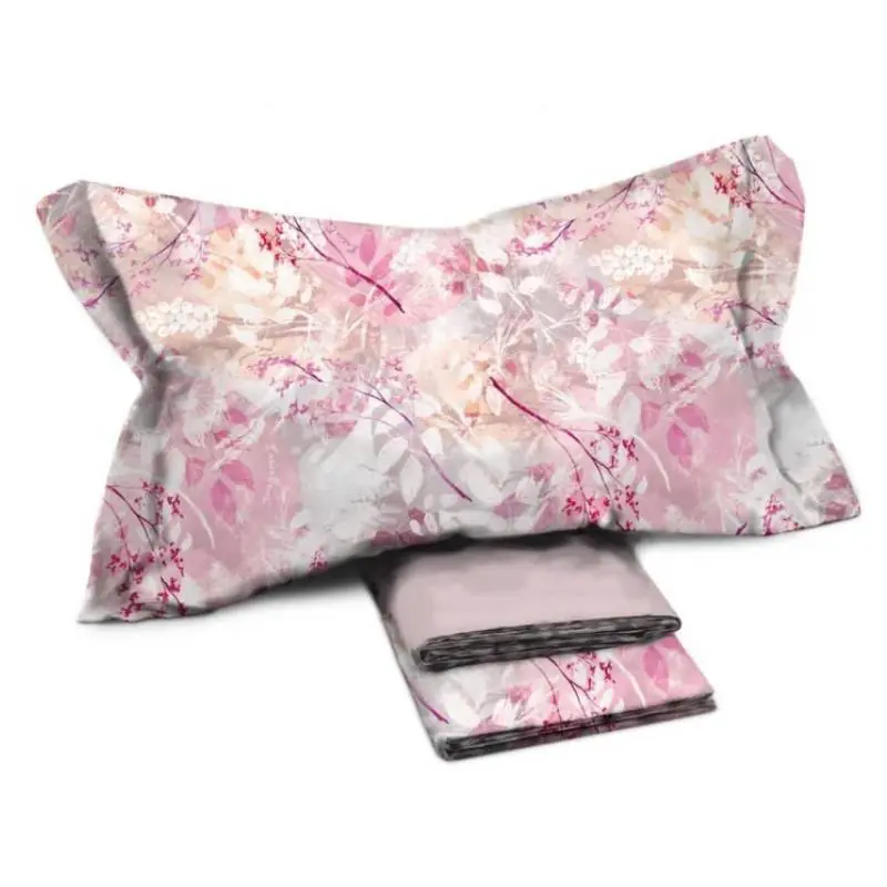 Lenzuola in percalle Matrimoniali Enrico Coveri AIKO floreale rosa
