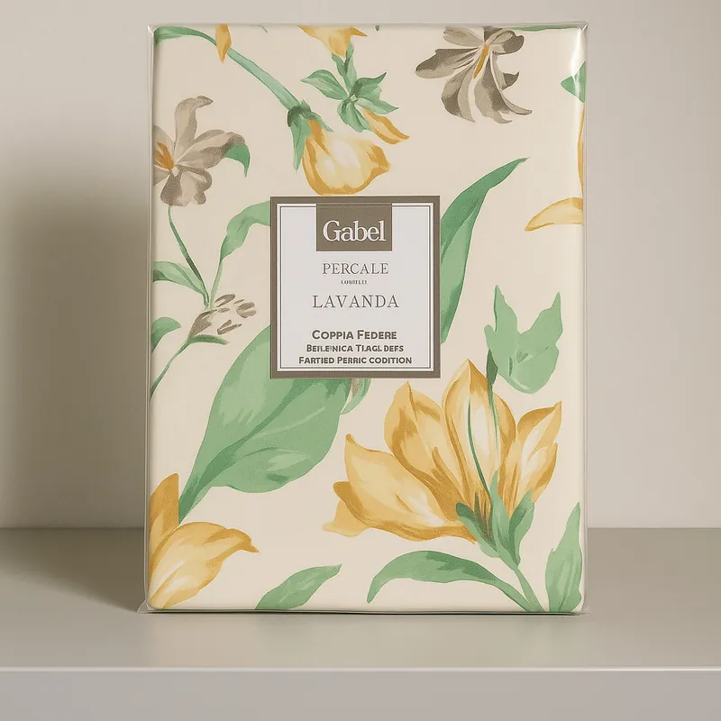Gabel 1957 Copripiumino matrimoniale floreale cotone – completo federe 3 volant