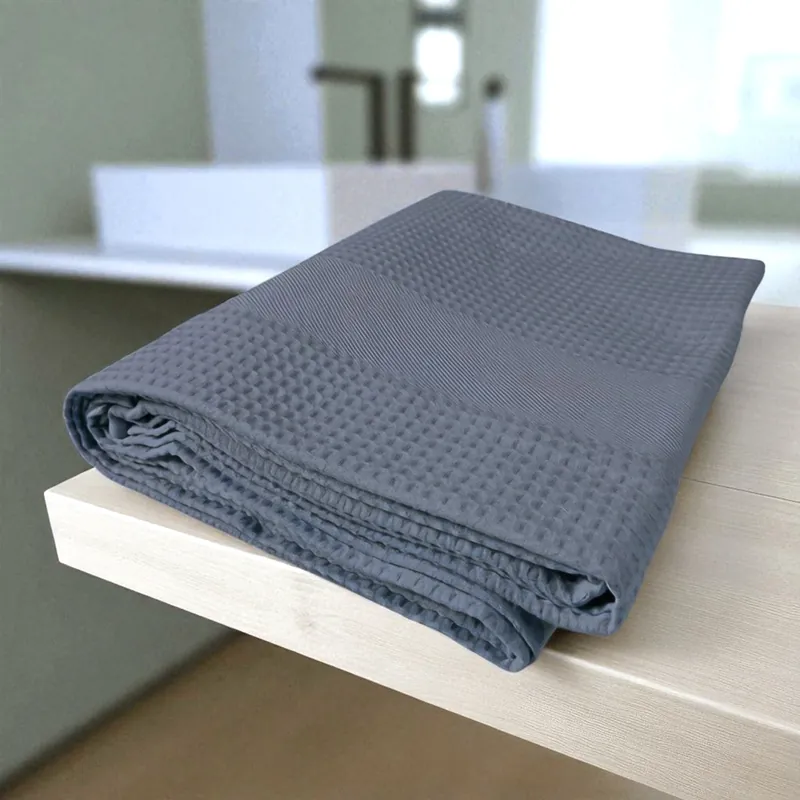 Bellora Telo bagno 100x150 cm APE nido d’ape puro cotone Tinta unita Asfalto