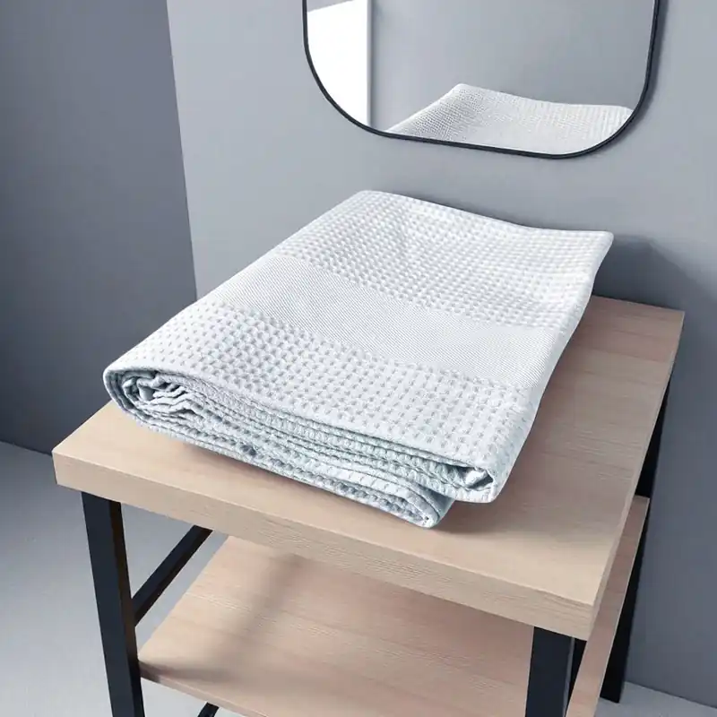 Bellora Telo bagno 100x150 cm APE nido d’ape puro cotone | Azzurro Chiaro
