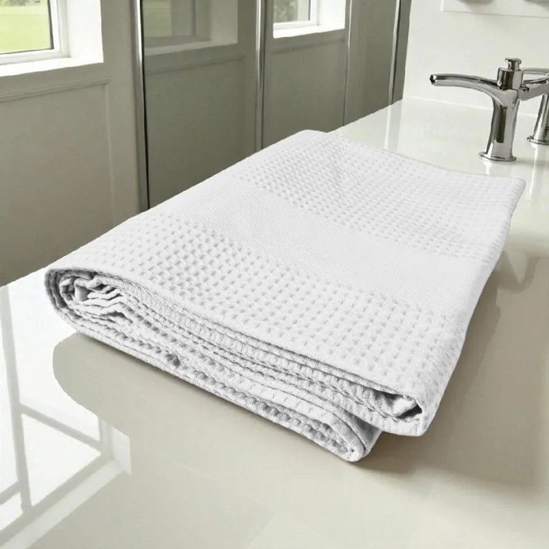 Bellora Telo bagno 100x150 cm APE nido d’ape puro cotone | Bianco
