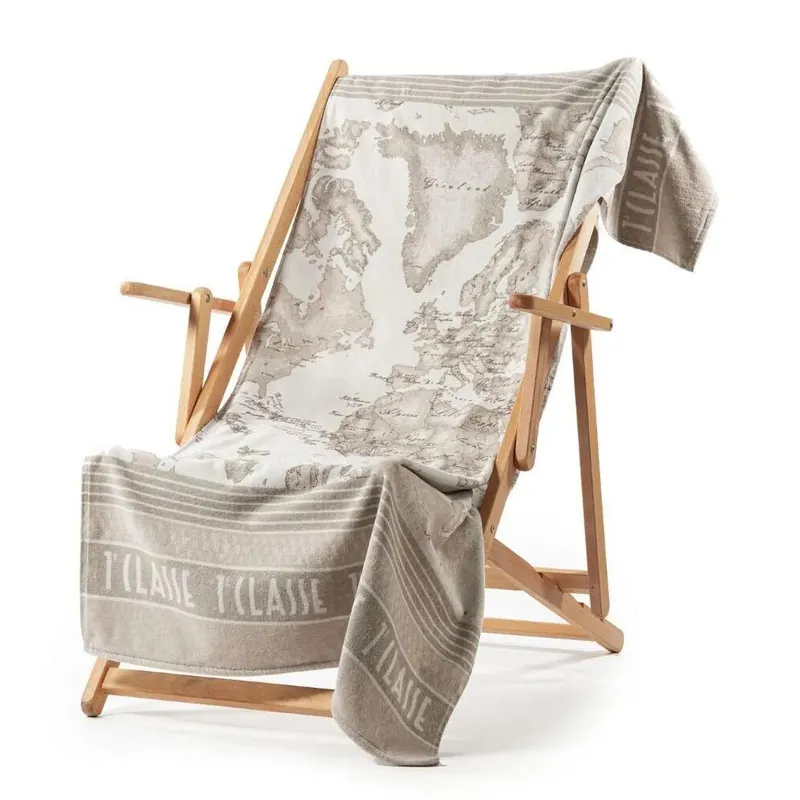 Alviero Martini Telo Mare 100x180 cm Geo Safari Map in cotone – 1ª Classe