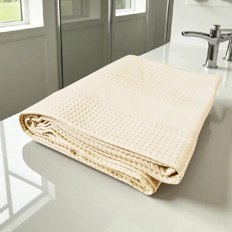 Bellora Telo bagno 100x150 cm APE nido d’ape puro cotone | panna