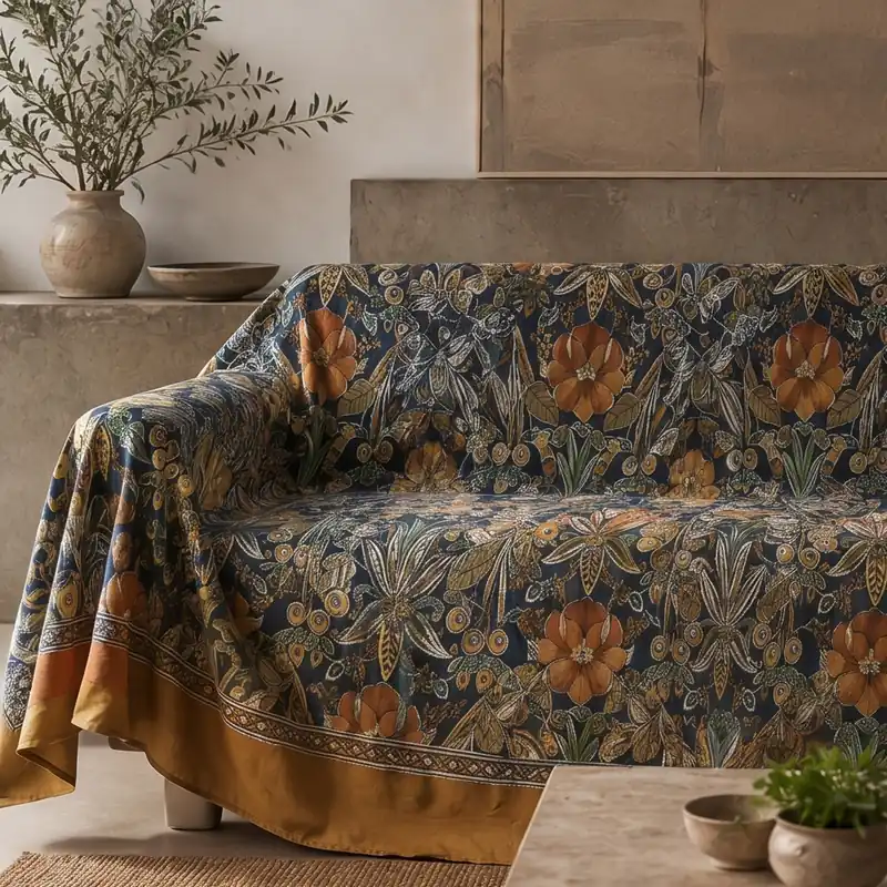 Telo arredo copritutto in cotone 180x270 cm GABEL MAGIA antracite