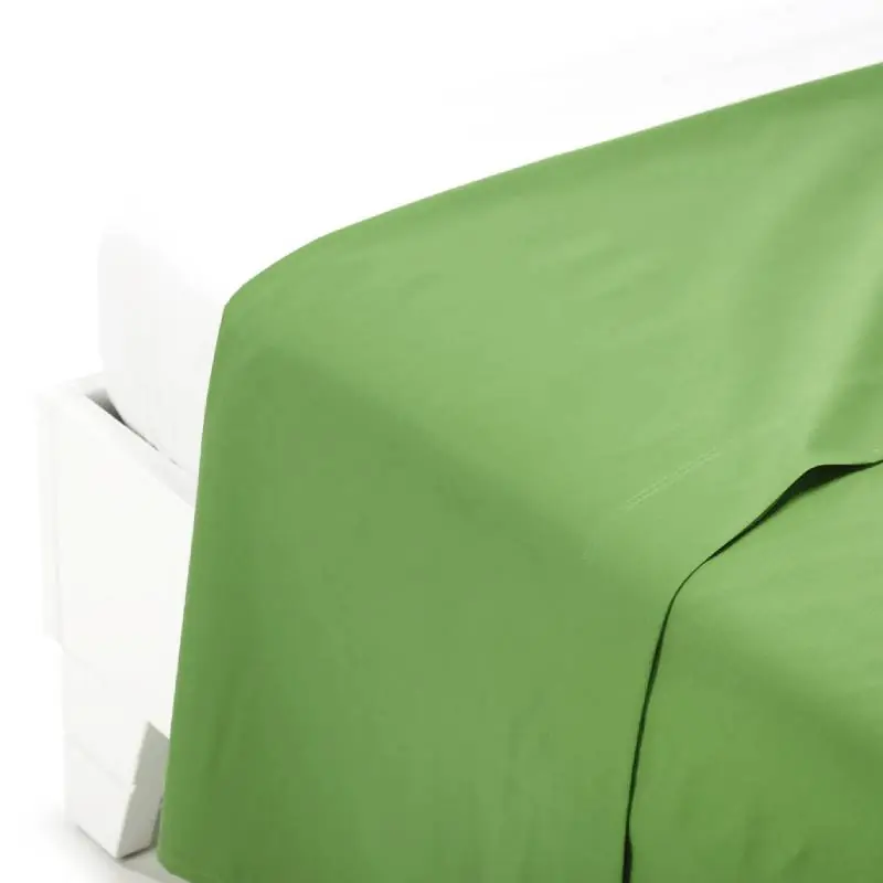 Lenzuolo di sopra matrimoniale sfuso Bassetti 100% COLORE Verde erba