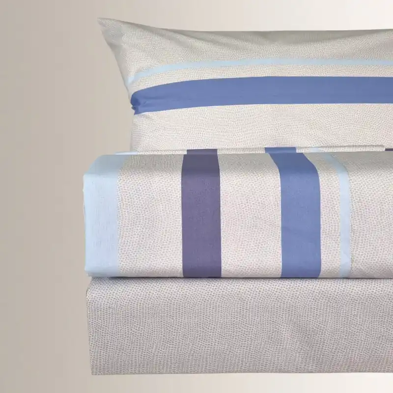 Completo lenzuola in puro cotone Gabel PlayColor a righe grigio