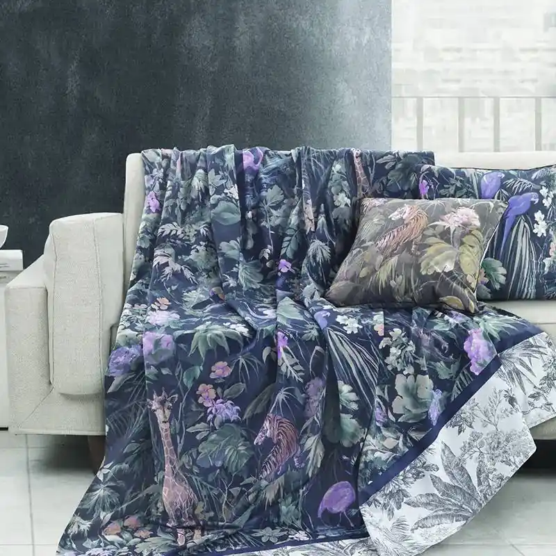 Telo arredo foulard copritutto in puro cotone GABEL Avventura blu