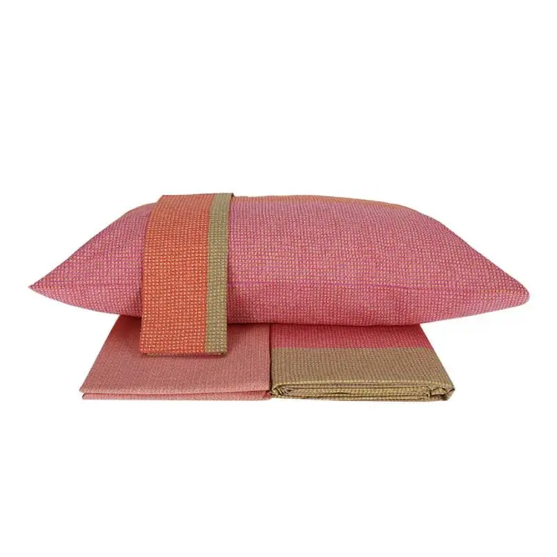 Completo lenzuola singolo in puro cotone Gabel Richard a righe rosa