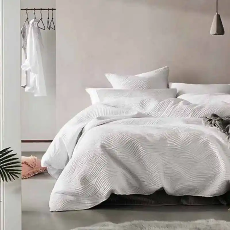 Trapuntino singolo 170x260 Boutis Living bianco ricamato