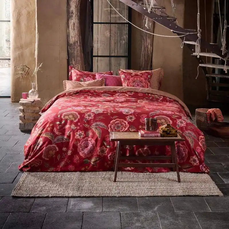 Lenzuola-copriletto completo Matrimoniale PIP STUDIO Matata rosso