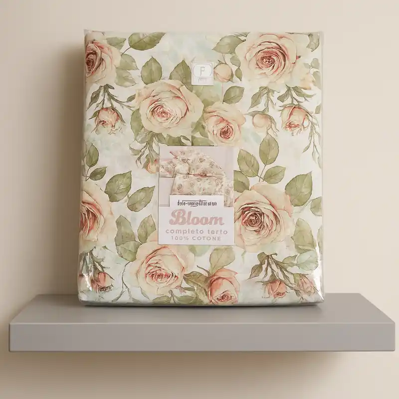Lenzuola Bloom Rose Matrimoniale 100% Cotone