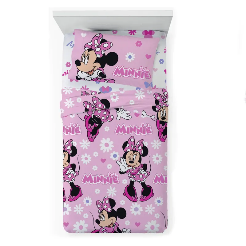 Completo letto piazza e mezza cotone Disney Minnie