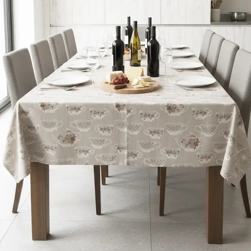 Tovaglia Rettangolare Panama 18 Posti Teapod 140x360 cm