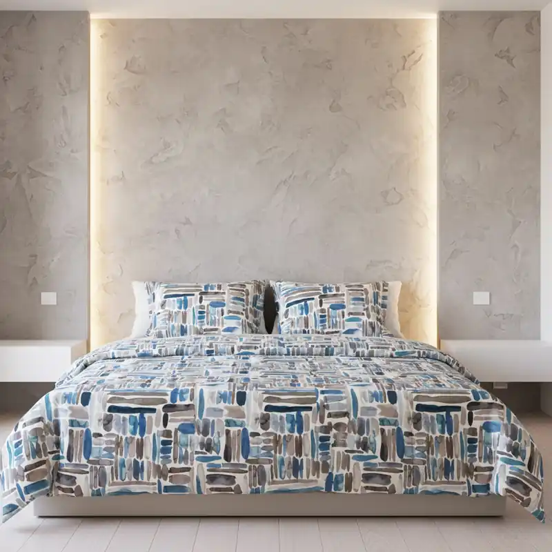 TAG HOUSE Set copripiumino Matrimoniale Raso DECOR Blu