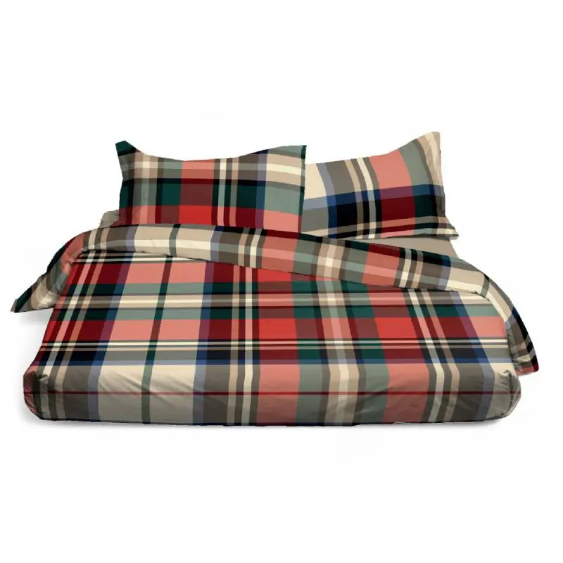 Lenzuola e federe tinto filo matrimoniale Bossi FORTUNY 7483 tartan