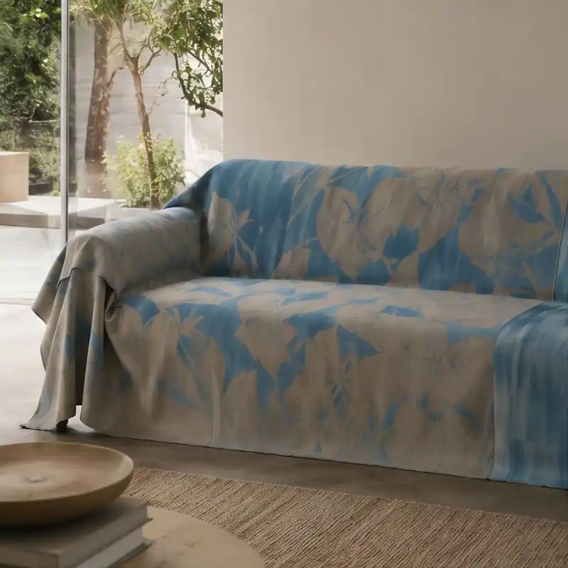GABEL Telo arredo copritutto in cotone Fohla bluette - 2 misure