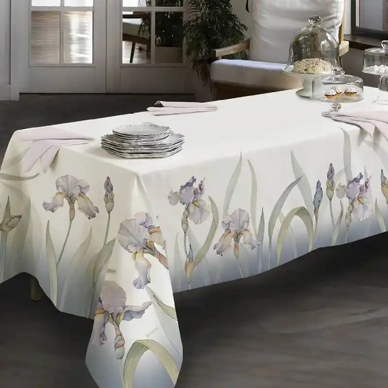 Tovaglia Randi rettangolare 150x270 Lily Floreale - Eleganza per la Tavola