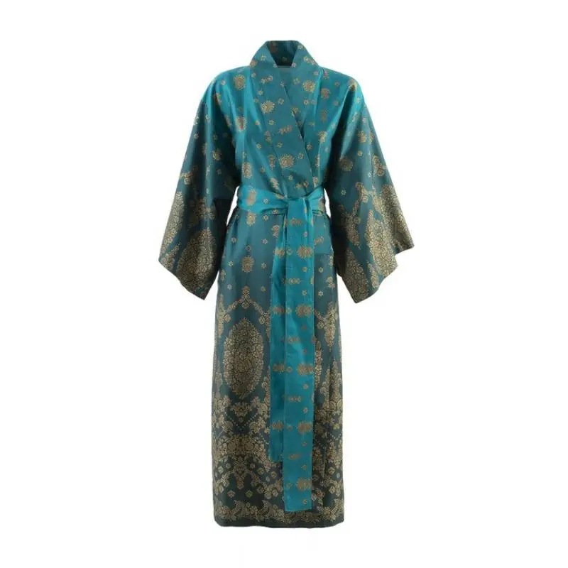 Bassetti kimono vestaglia Granfoulard Gold Decor V1 verde smeraldo