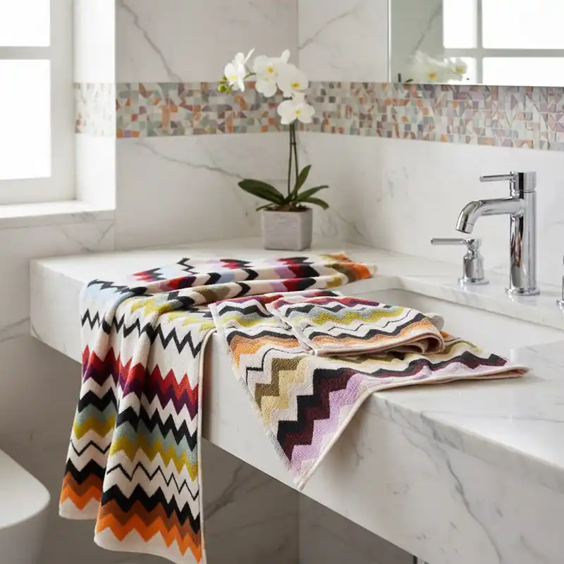 Missoni Home Set Asciugamani Viso e Ospite in Spugna MURRINA 100