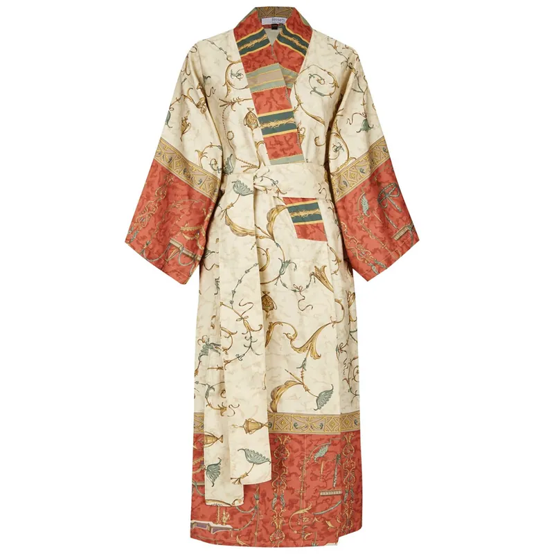 Granfoulard Bassetti Kimono Vestaglia da camera Oplontis Rosso