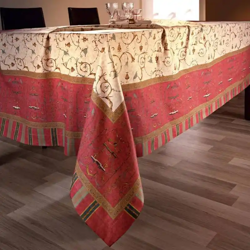 Bassetti Granfoulard Tovaglia in cotone OPLONTIS RB bordeaux x8/12 posti