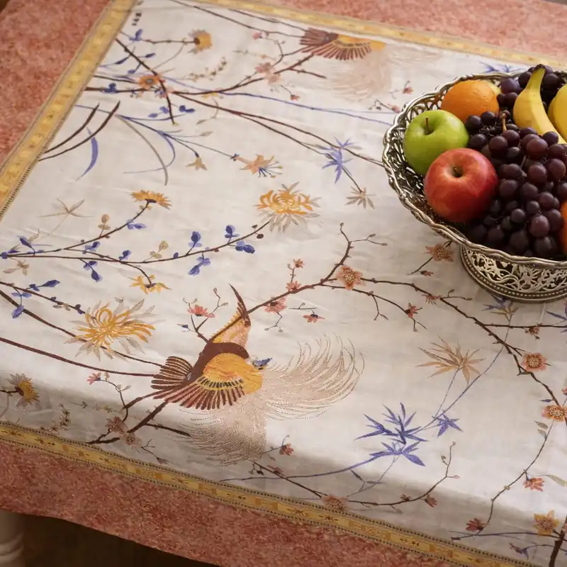 Bassetti Granfoulard Tovaglia in cotone FONG rosato 4M x8/12 posti