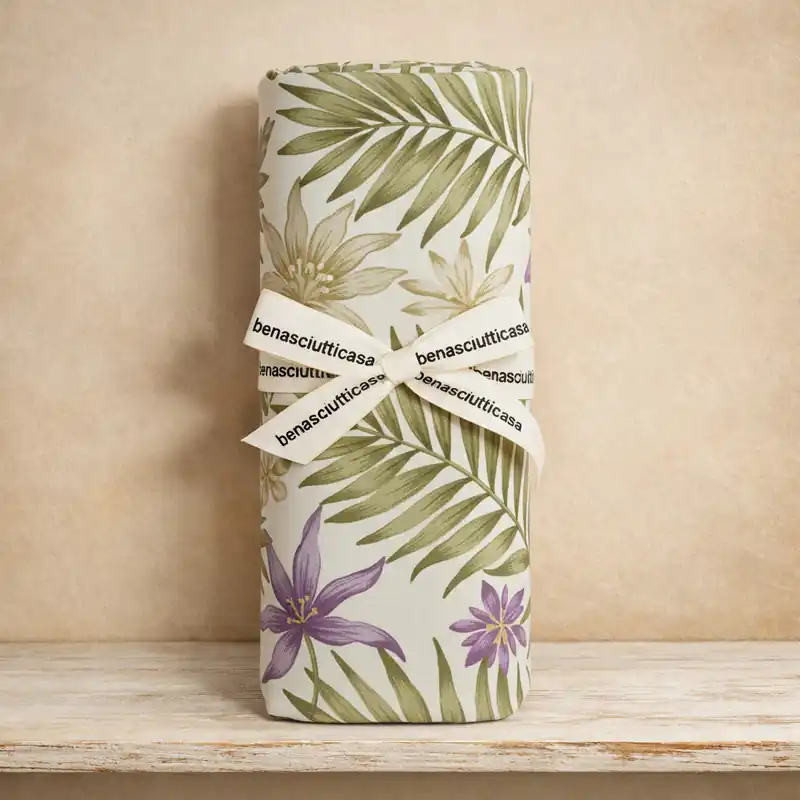 Lenzuola Matrimoniali completo Exotic Flower camouflage 100% cotone