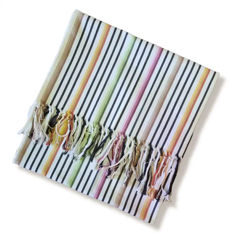 MISSONI Asciugamano viso in cotone con frange 70x115 Jane 156 a righe