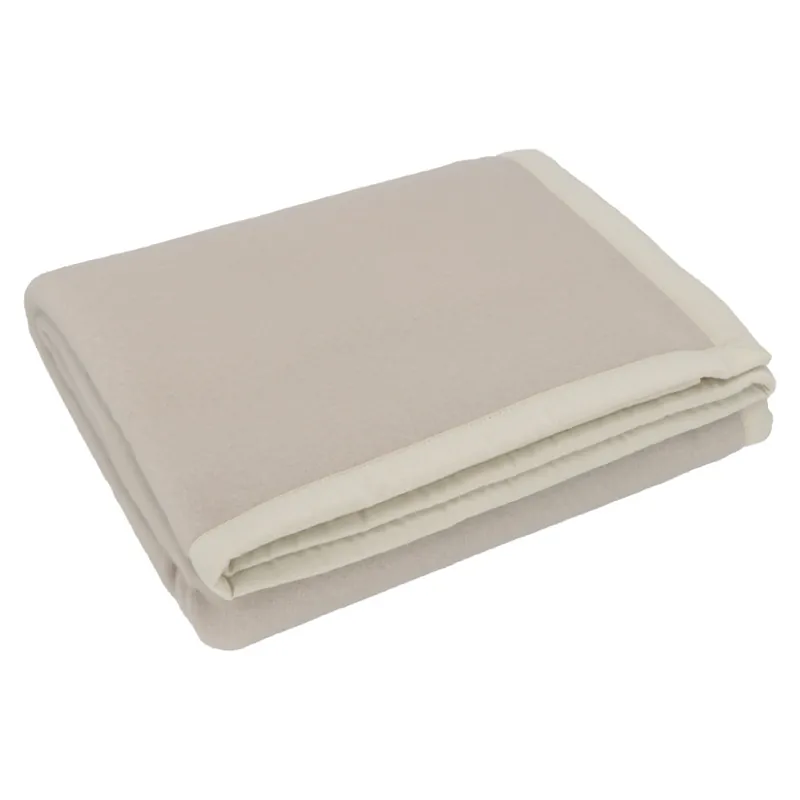 SOMMA Coperta di Lana singola una piazza Daisy 160x210 beige