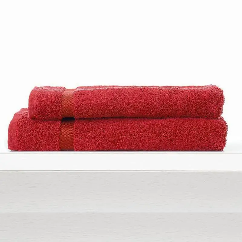 Coppia asciugamani viso+ospite COGAL RANGER 650 Rosso