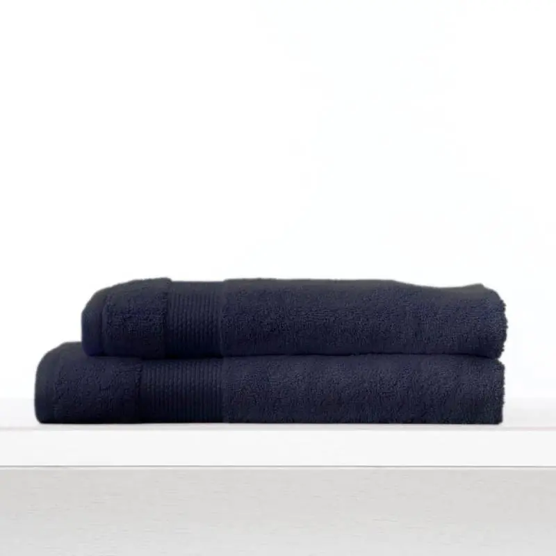 Set asciugamani viso + ospite in spugna 650 COGAL RANGER Blu Navy