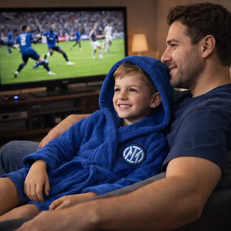 Accappatoio FC INTER Bambini e Ragazzi originale FC Inter in scatola Regalo