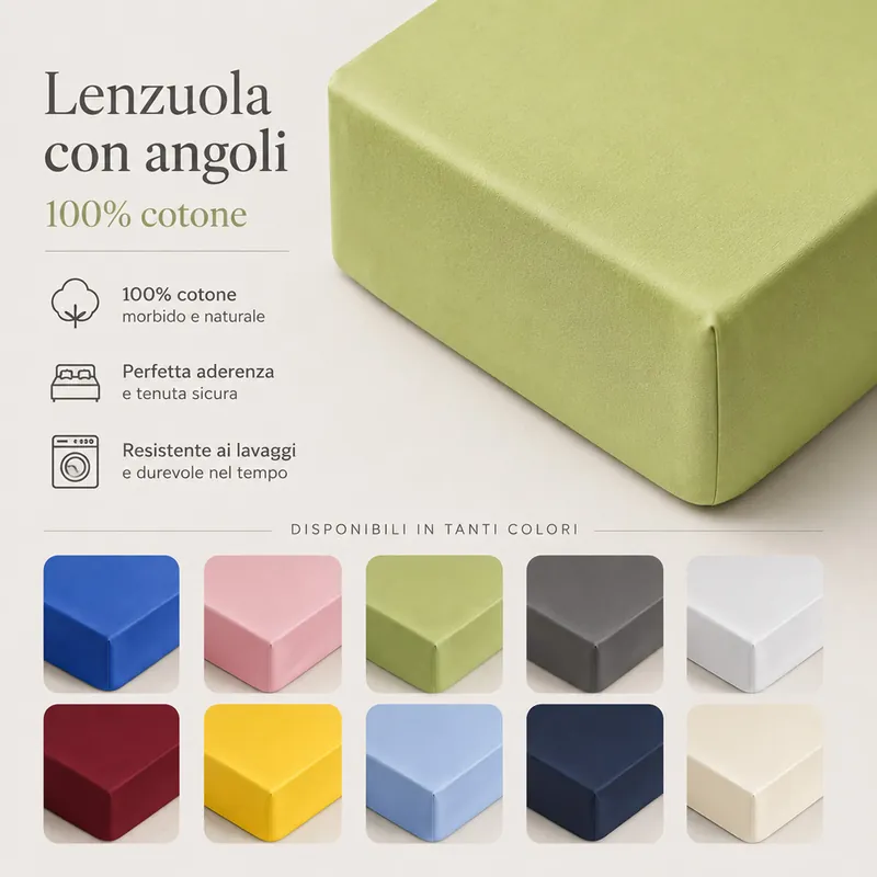 Lenzuola con angoli matrimoniali MAXI per letti grandi 190x215 cm