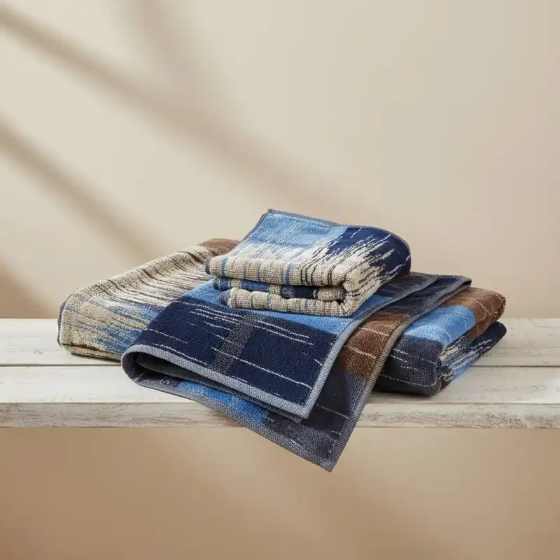 Set 1+1 CARRARA viso + ospite Mhambi melange blu e marrone