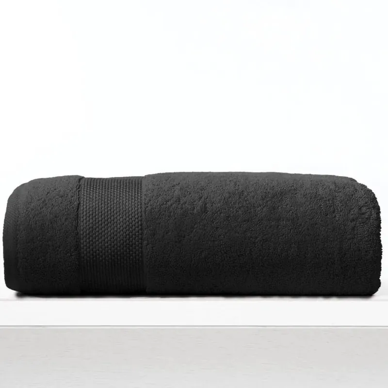 COGAL Telo da bagno in spugna di cotone nero RANGER 650 gr 95x180 cm