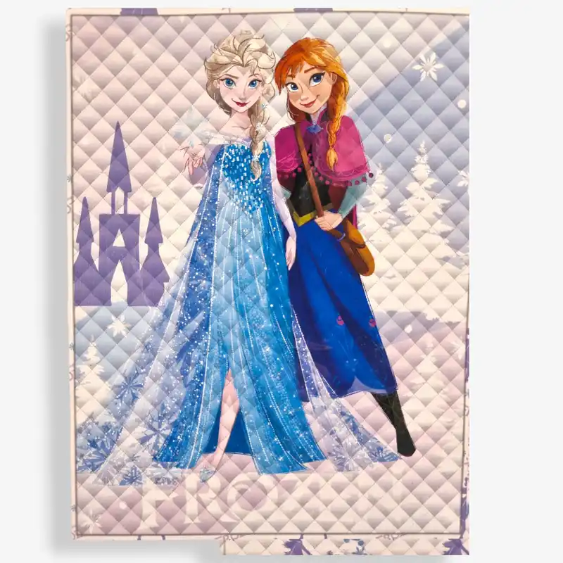 Copriletto trapuntato mezza stagione singolo Disney Frozen Elsa&Anna