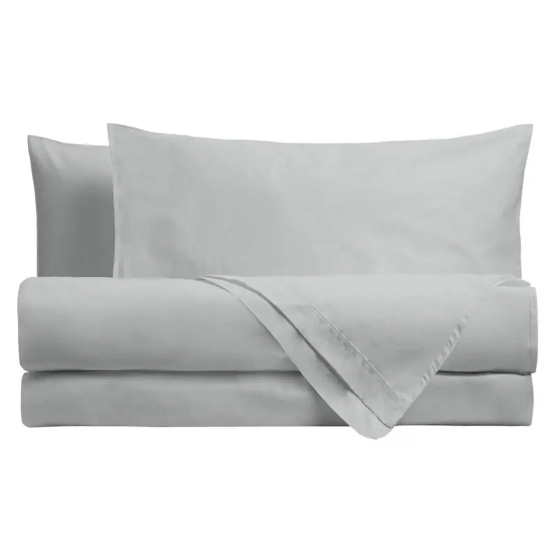 Set Sacco Copripiumino e due Federe grigio perla | 100% Puro Cotone