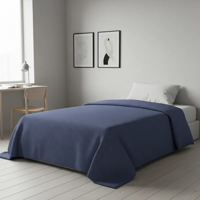 Copriletto Gabel Hugo Blu Piazza e Mezza | 100% Made in Italy