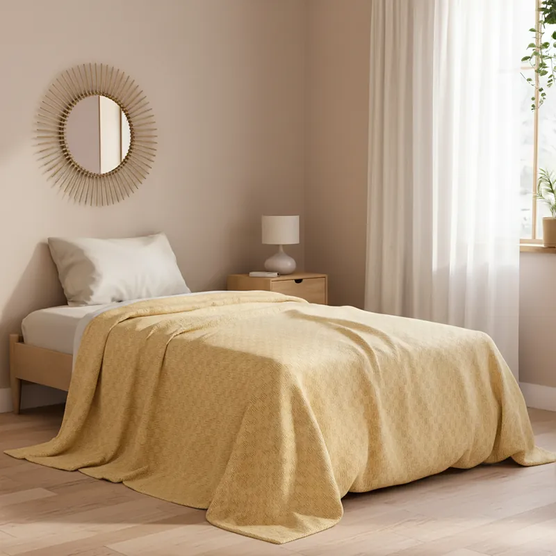 Copriletto estivo singolo Gabel Hugo Giallo Oro | 100% Cotone Sicuro