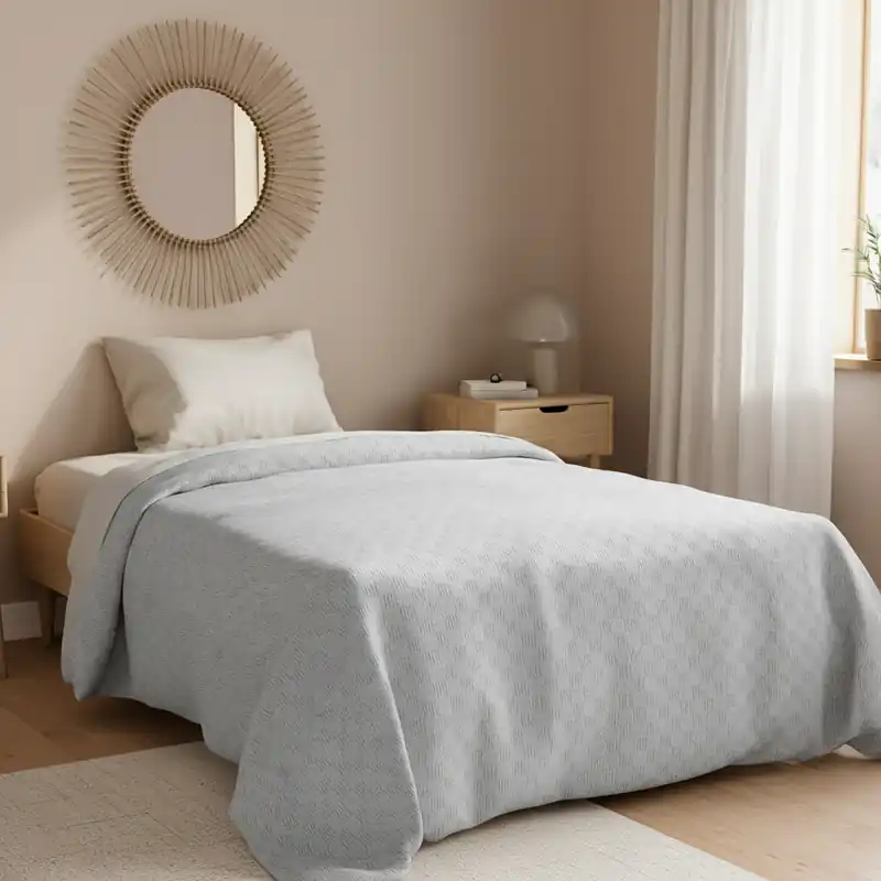 Copriletto Singolo Gabel Hugo grigio | 100% Cotone Naturale